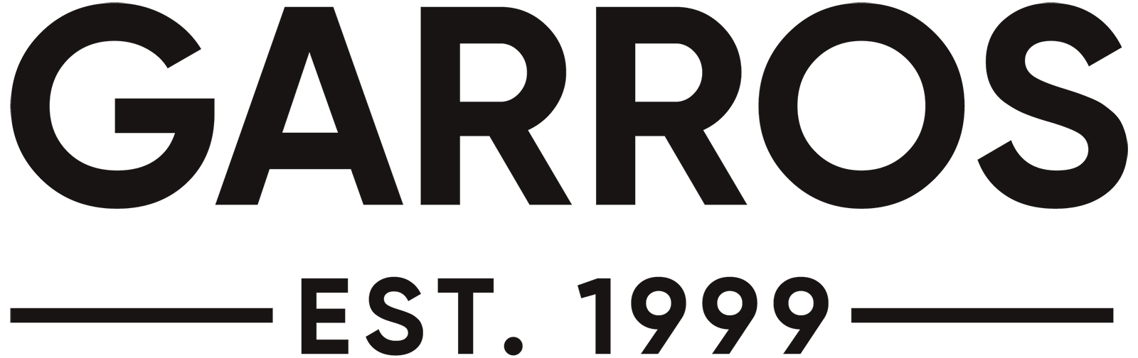 Redesigned Garros wordmark with Est. 1999