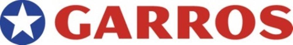Previous Garros logo: red lettering and a white star in a blue circle